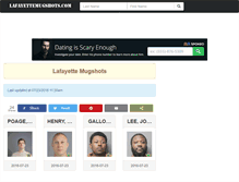 Tablet Screenshot of lafayettemugshots.com